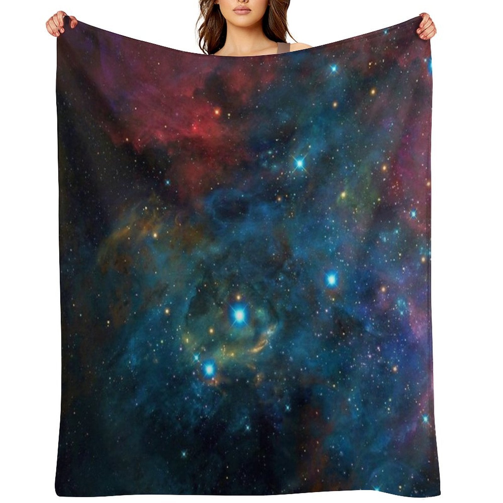 Galaxy Design Plush Throw Blanket