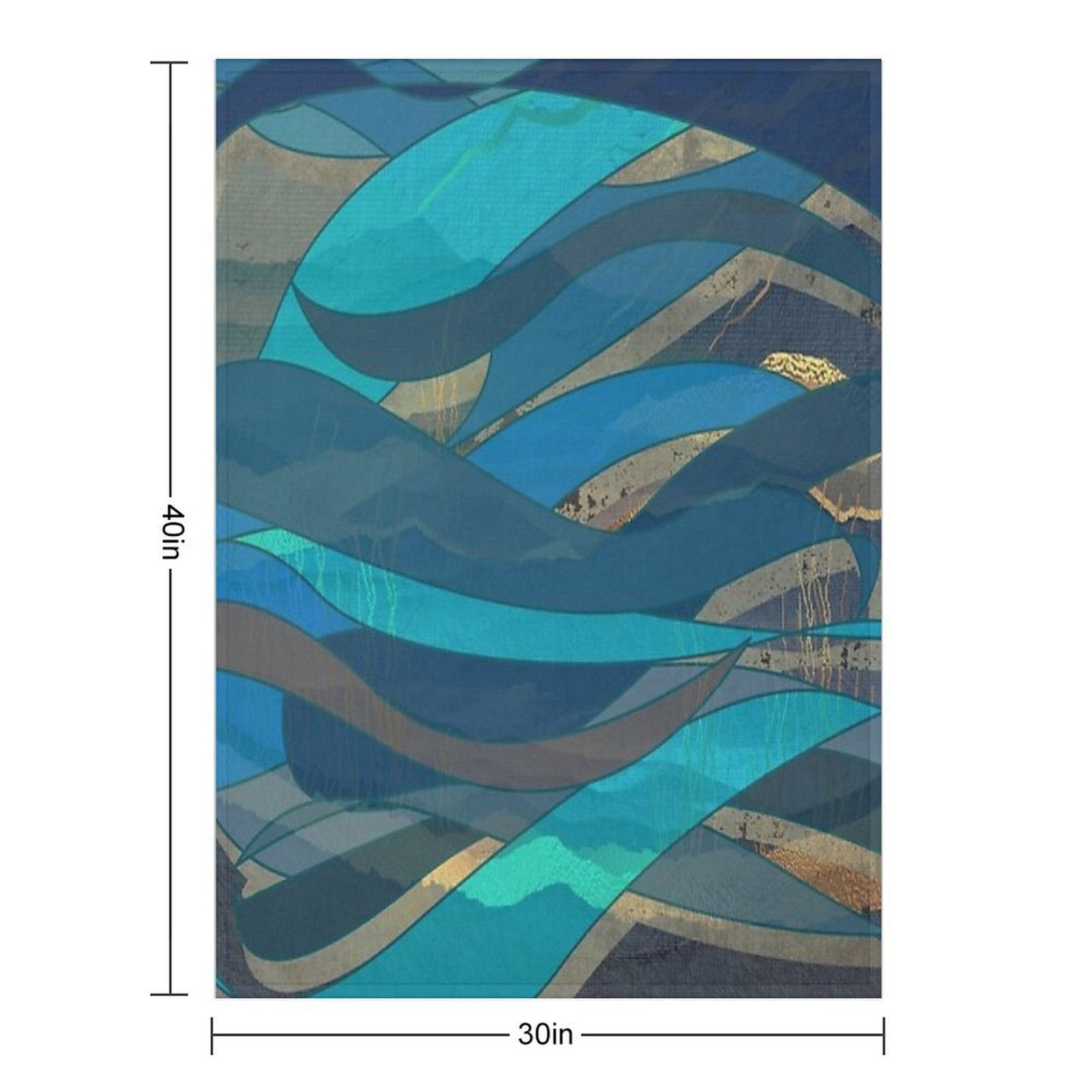 Magical Fantasy Ocean Scene for Wild Open Water Swimming, Deep Sea Divers.  Caroline Laursen Original Shrink-resistant Throw Blanket