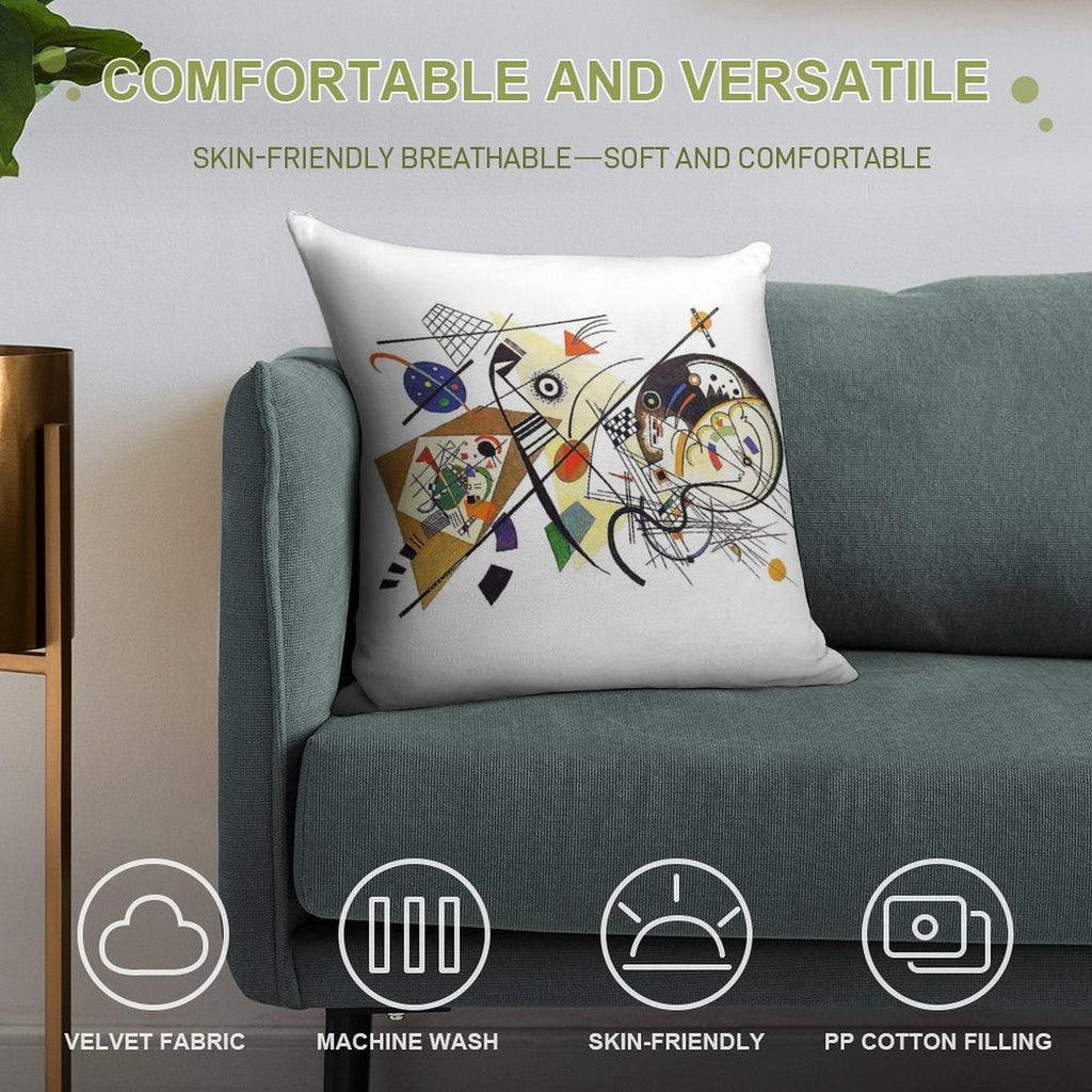 HD. Transverse Line (1923), by Wassily Kandinsky Soft Bedroom Essential Throw Pillow