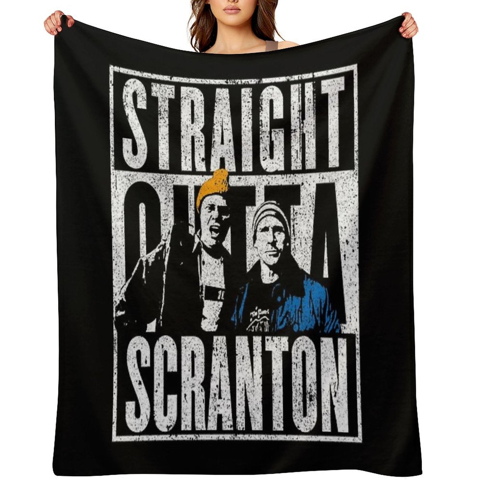 Straight Outta Scranton - Lazy Scranton Lightweight Throw Blanket