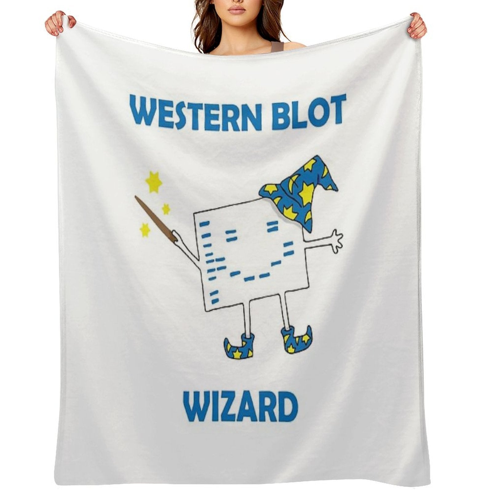 Western Blot Wizard, He Loves Cell Biology! Anti-pilling Throw Blanket