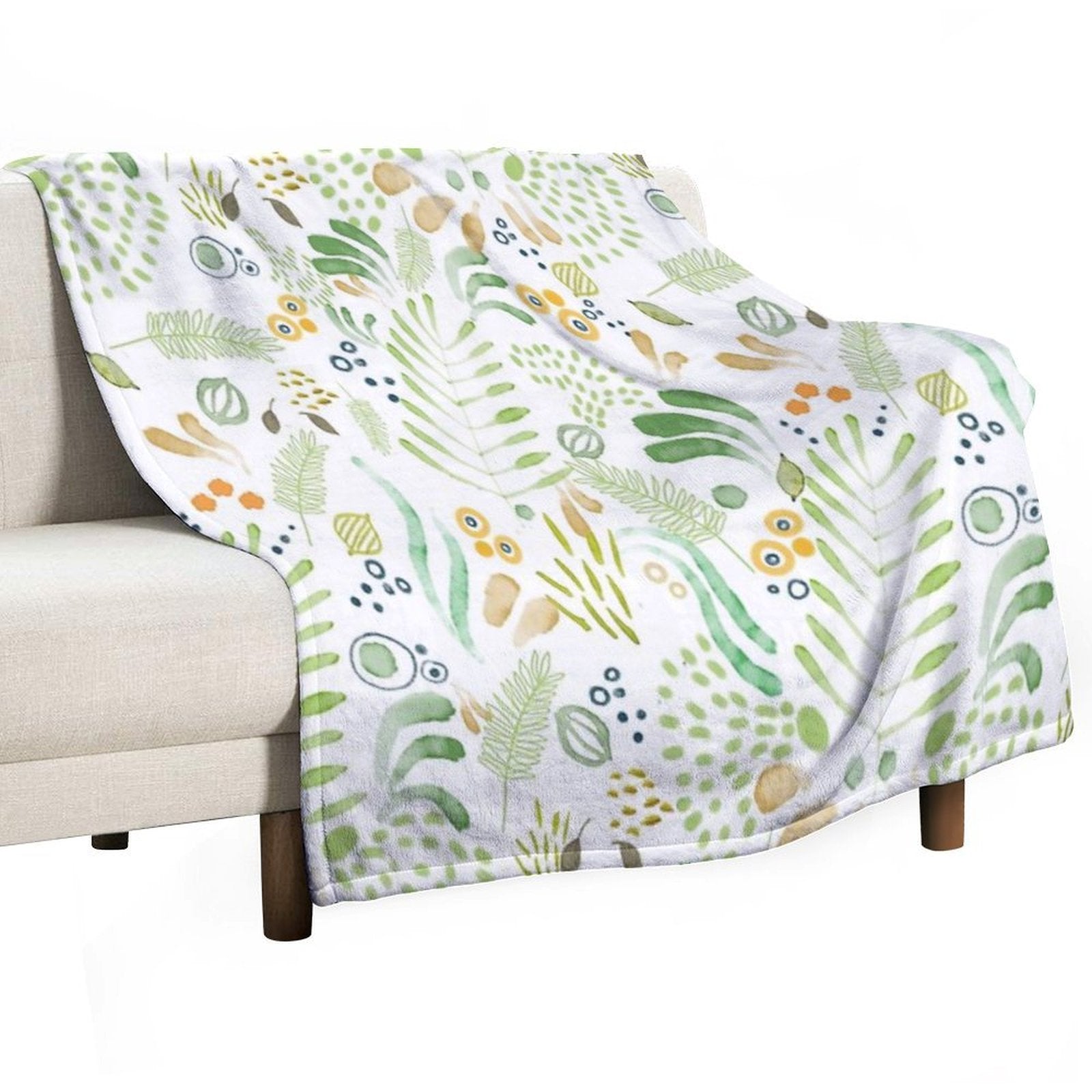 Lovely Green Quick-dry Throw Blanket