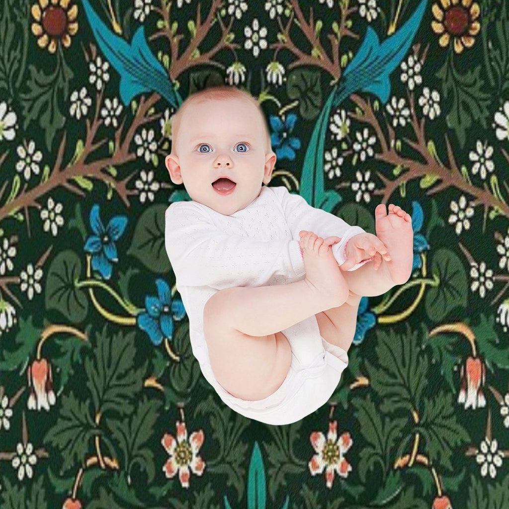 Blackthorn by William Morris, 1892 Compact Throw Blanket