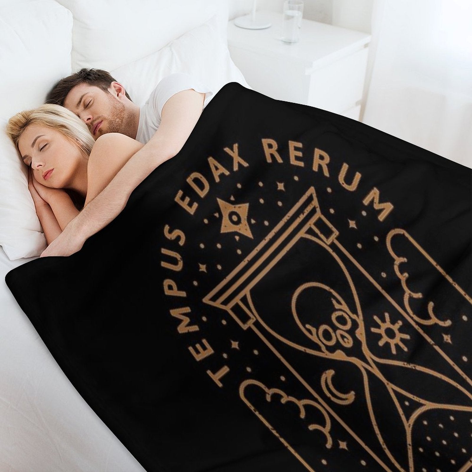 Tempus Edax Rerum Plush Throw Blanket