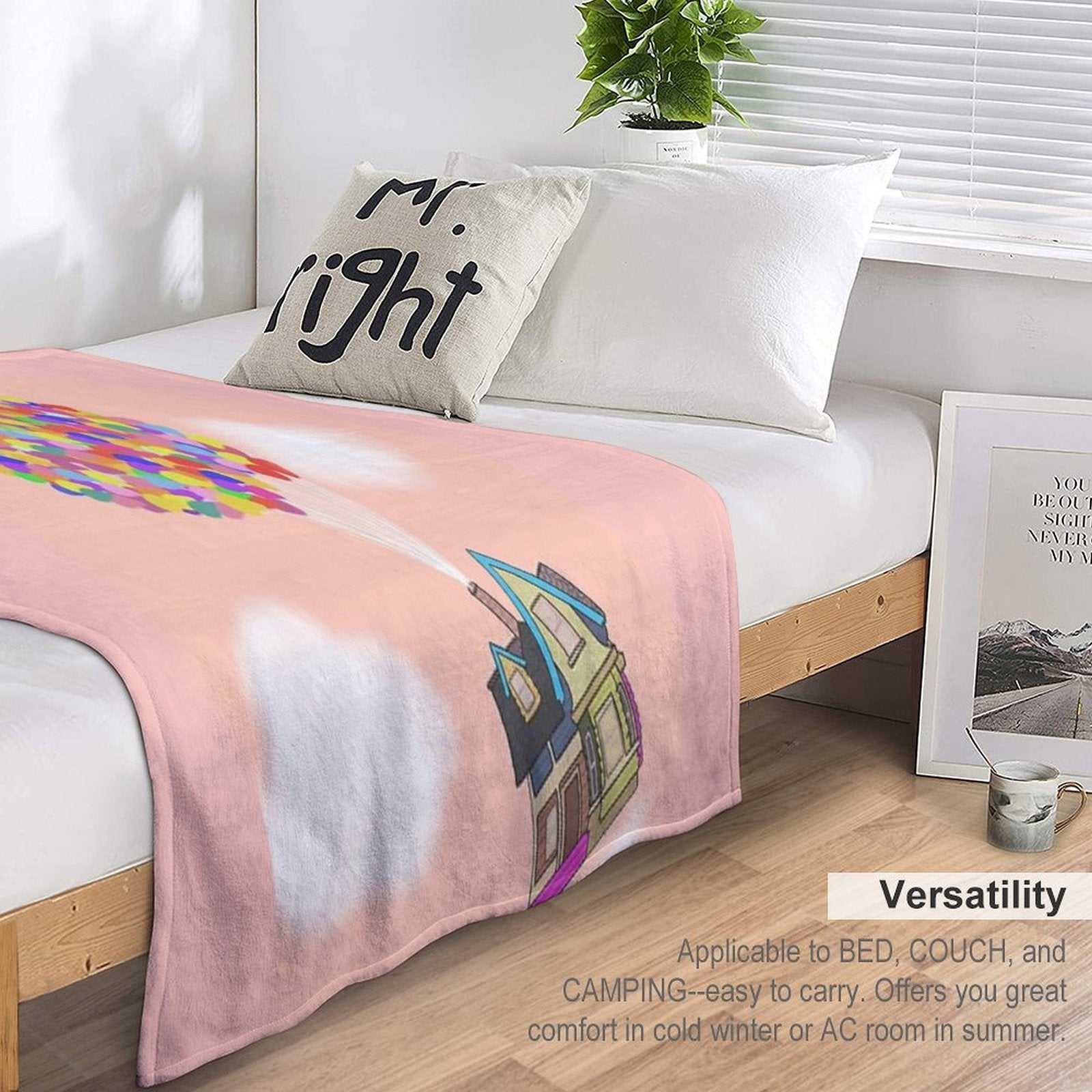 Up - Peach Easy Care Throw Blanket