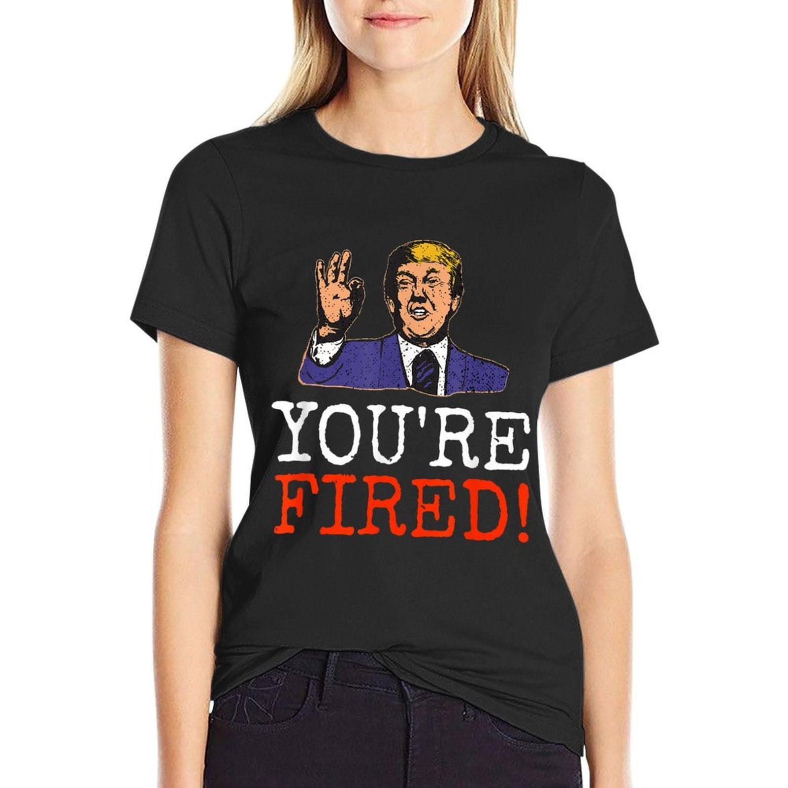 Trump You're Fired! Funny Graphic  Oversized Silhouette T-Shirt