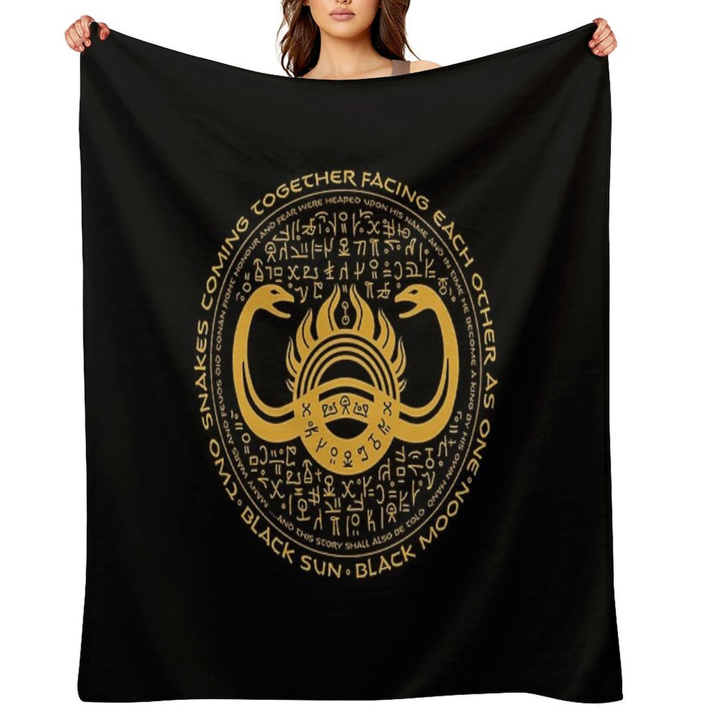 Thulsa Doom Two Snakes Coming Together Sustainable Throw Blanket