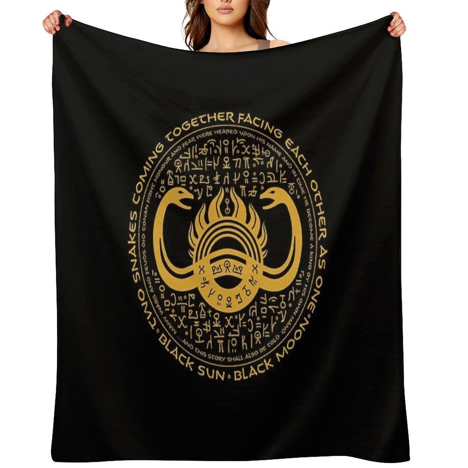 Thulsa Doom Two Snakes Coming Together Sustainable Throw Blanket