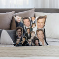 A Stylish Collage Celebrating Colin Firth – Perfect for Fans Who Love Timeless Charm, Classic Films, And A Touch of Cinematic No Soft Luxury Feel Throw Pillow