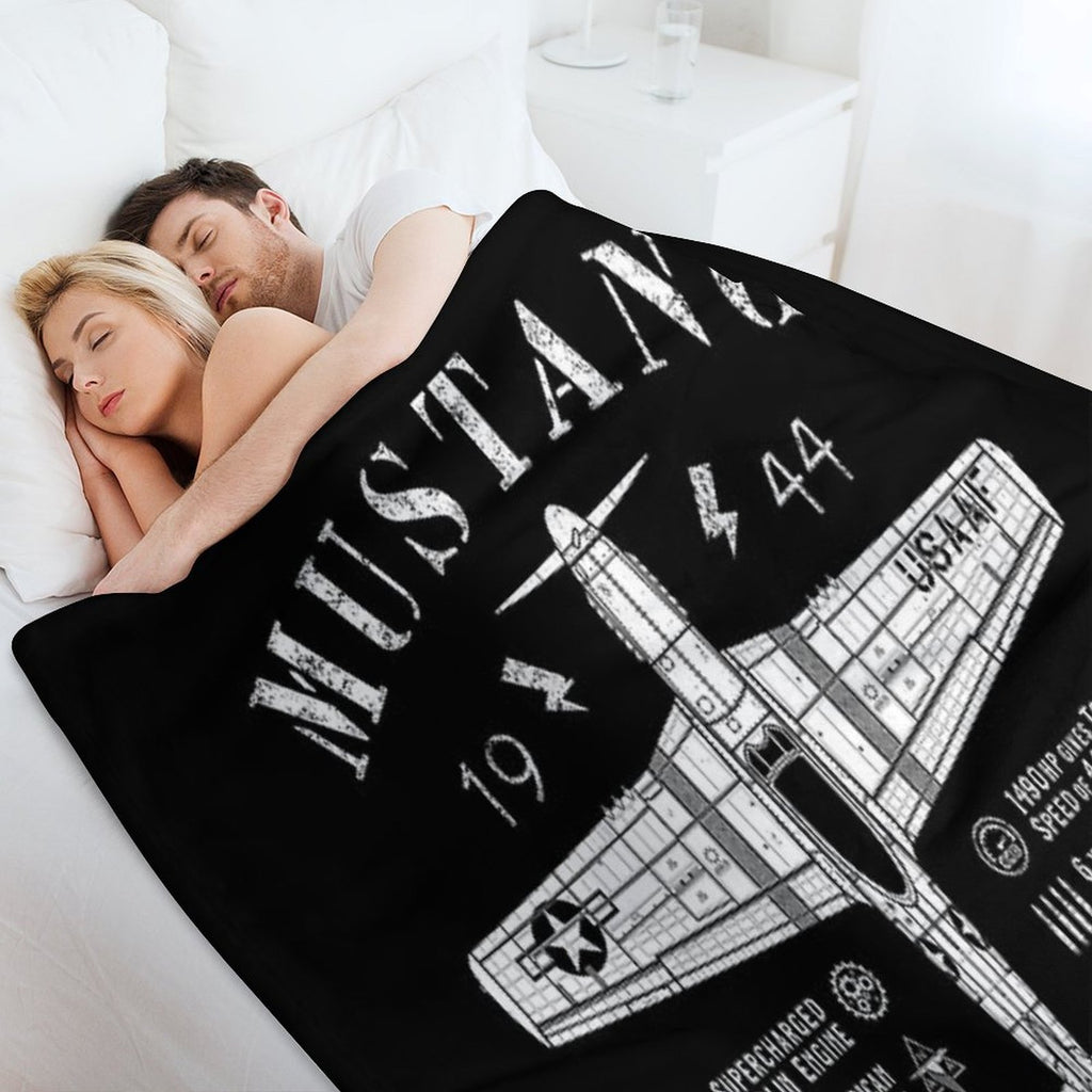 P-51 Mustang Sustainable Throw Blanket