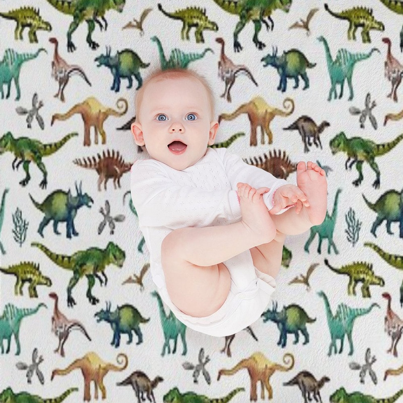 Dino-Mite Dreams for Kids  Trendy Dinosaur Pattern  Unique Gift Idea. Travel-friendly Throw Blanket