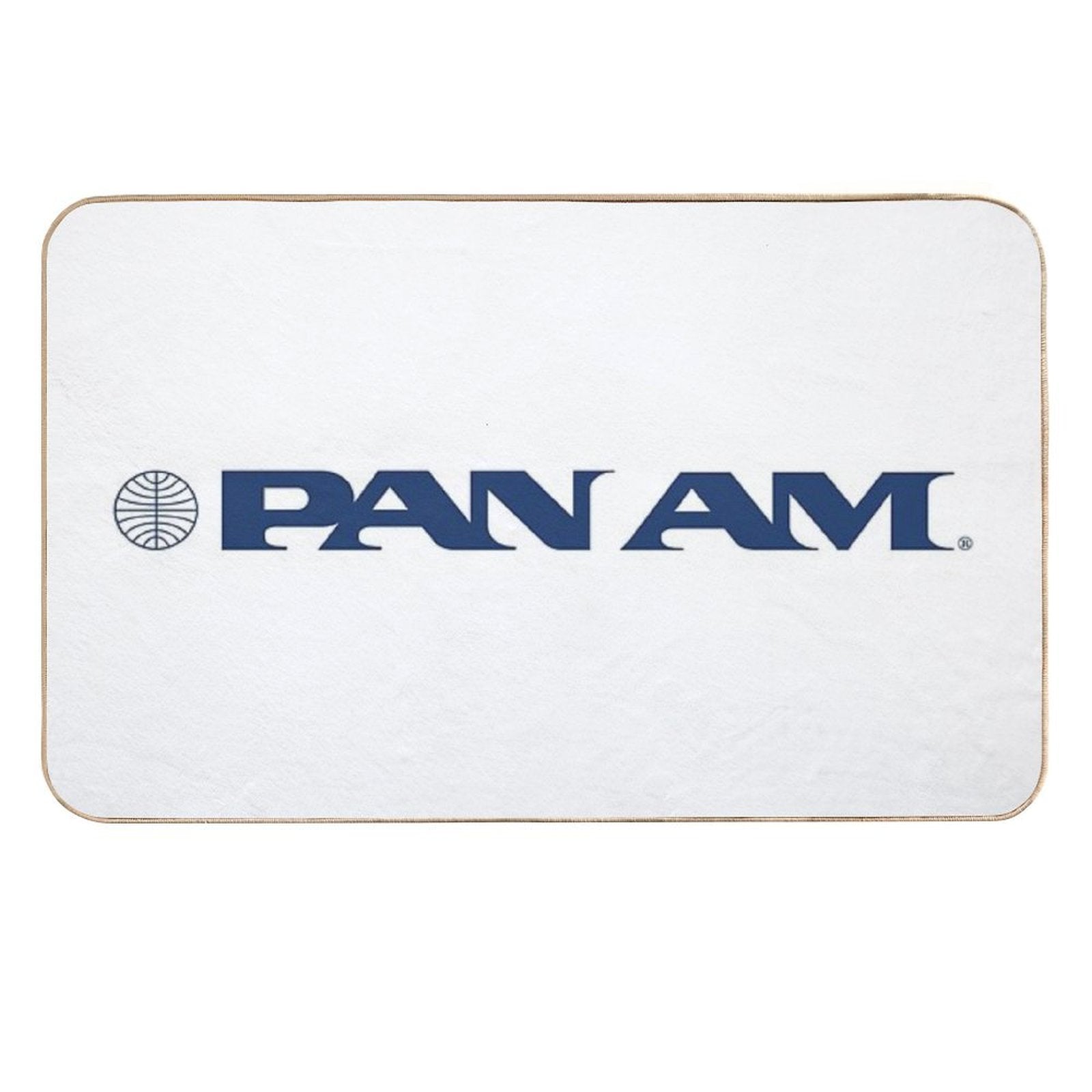 Pan Am Stylized Wordmark with Globe  Stain-Proof Bath Mat