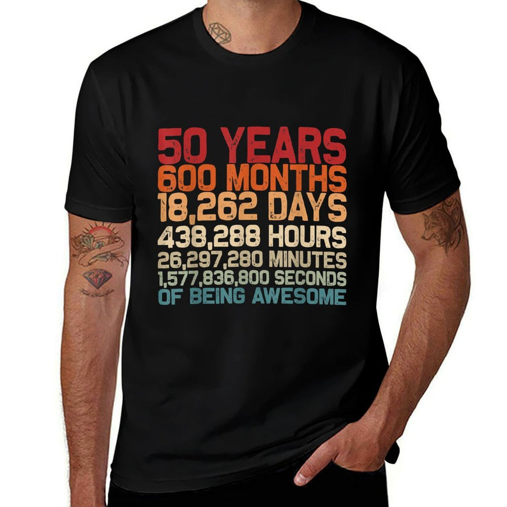 50 Years of Being Awesome Retro Vintage Funny 50th Birthday  Quick-drying T-Shirt