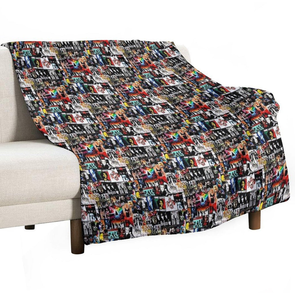 Rock Collage Anti-pilling Throw Blanket