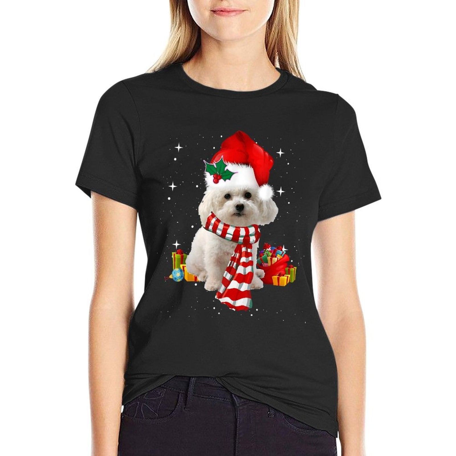 Funny Bichon Frise Christmas  Moisture-wicking T-Shirt