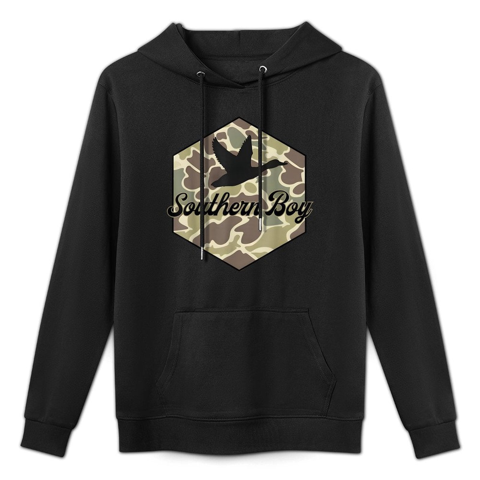 Southern Boy Camo Duck Hunting Western Hunting Boy Customizable Surface Hoodie