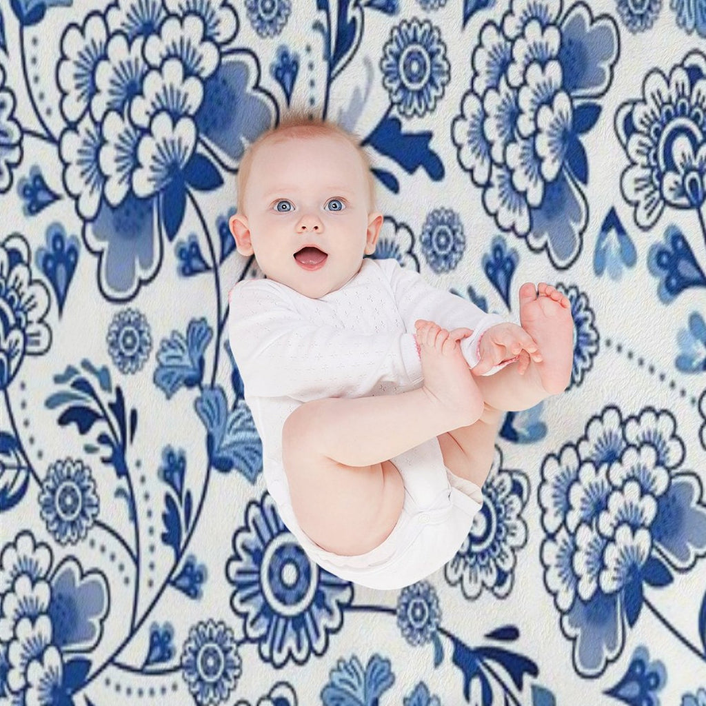 Chinese Porcelain Design Versatility Throw Blanket