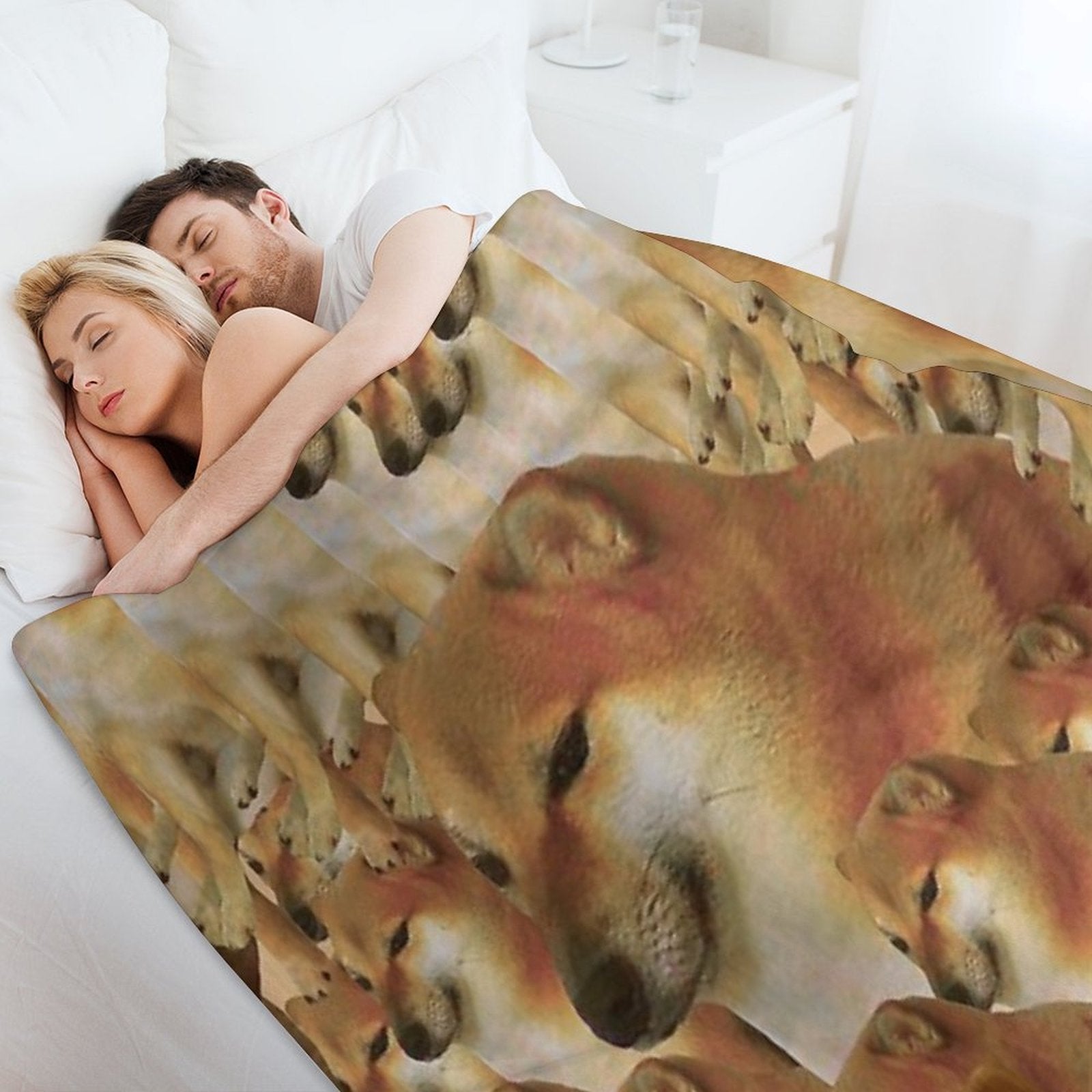 Cheems Galore Plush Throw Blanket