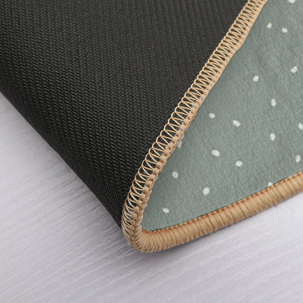 Scattered Dots in Mountain Green  Non-Slip Bath Mat