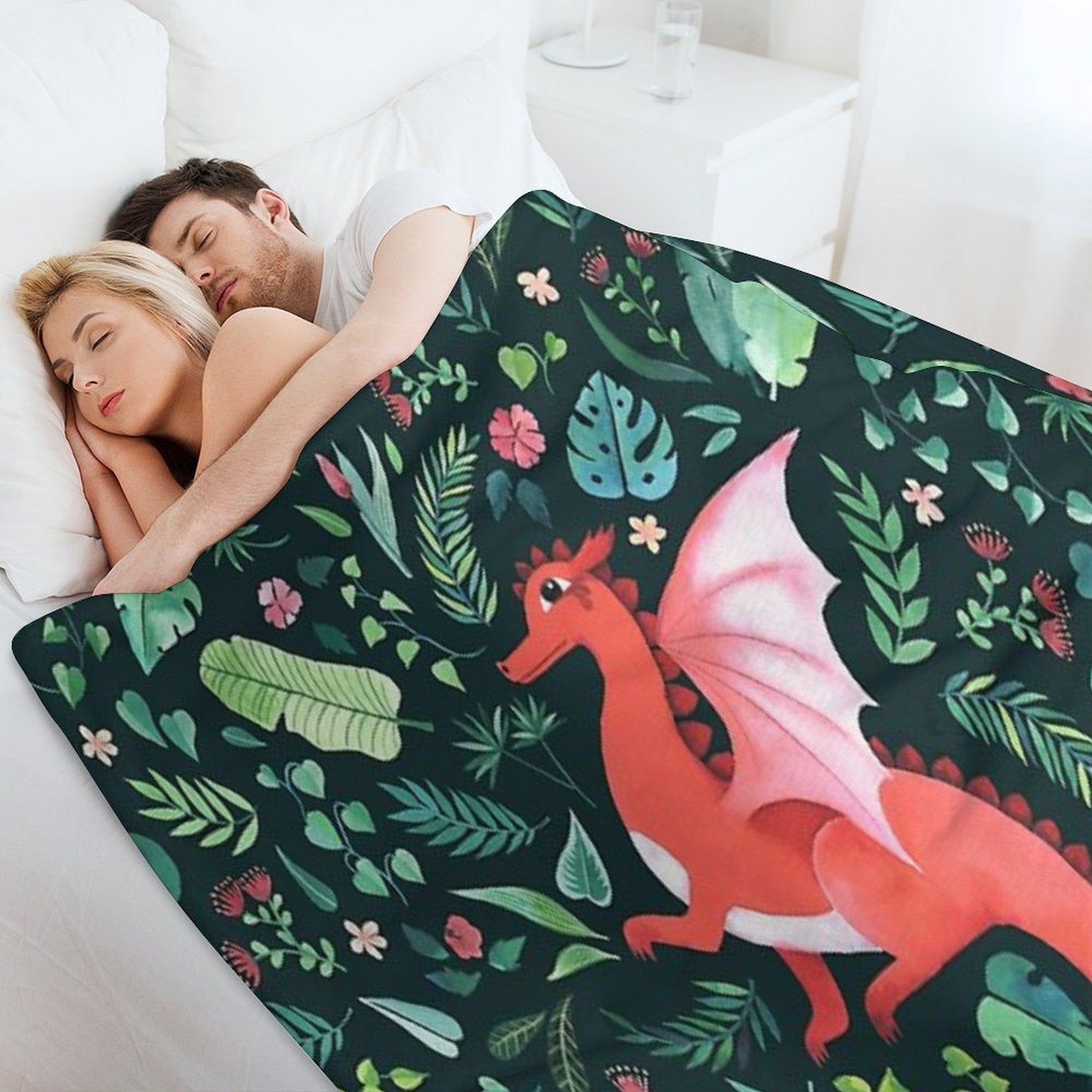 Tropical Dragon Shrink-resistant Throw Blanket
