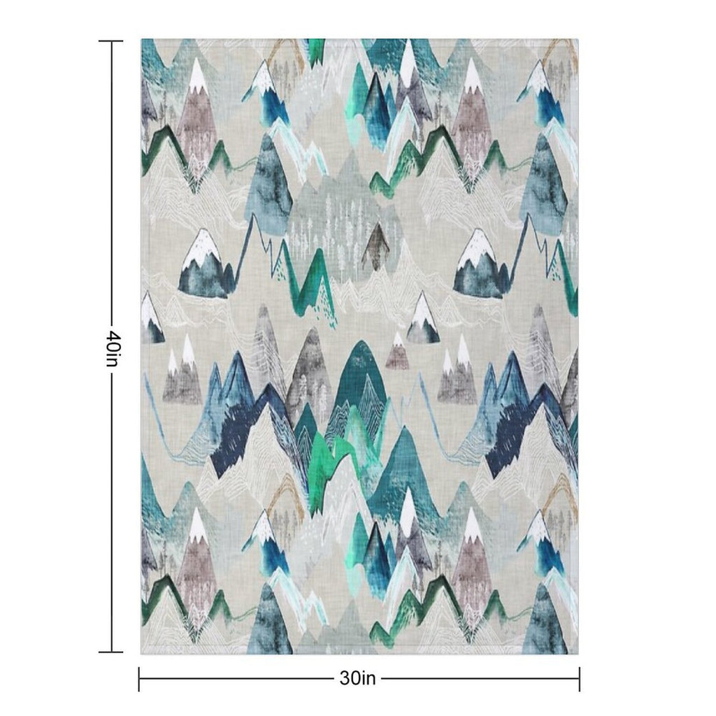 Call of The Mountains (in Evergreen) Compact Throw Blanket