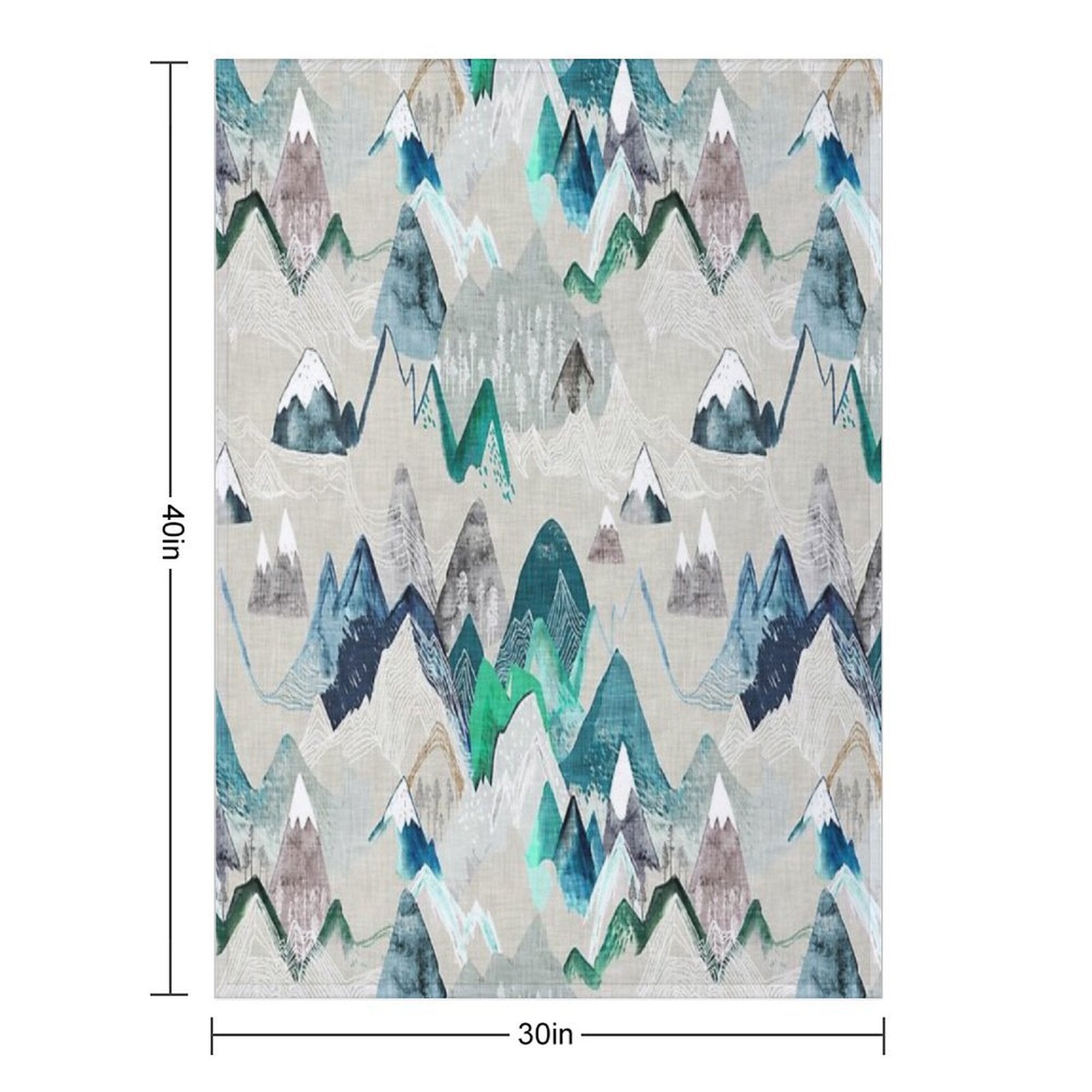 Call of The Mountains (in Evergreen) Compact Throw Blanket