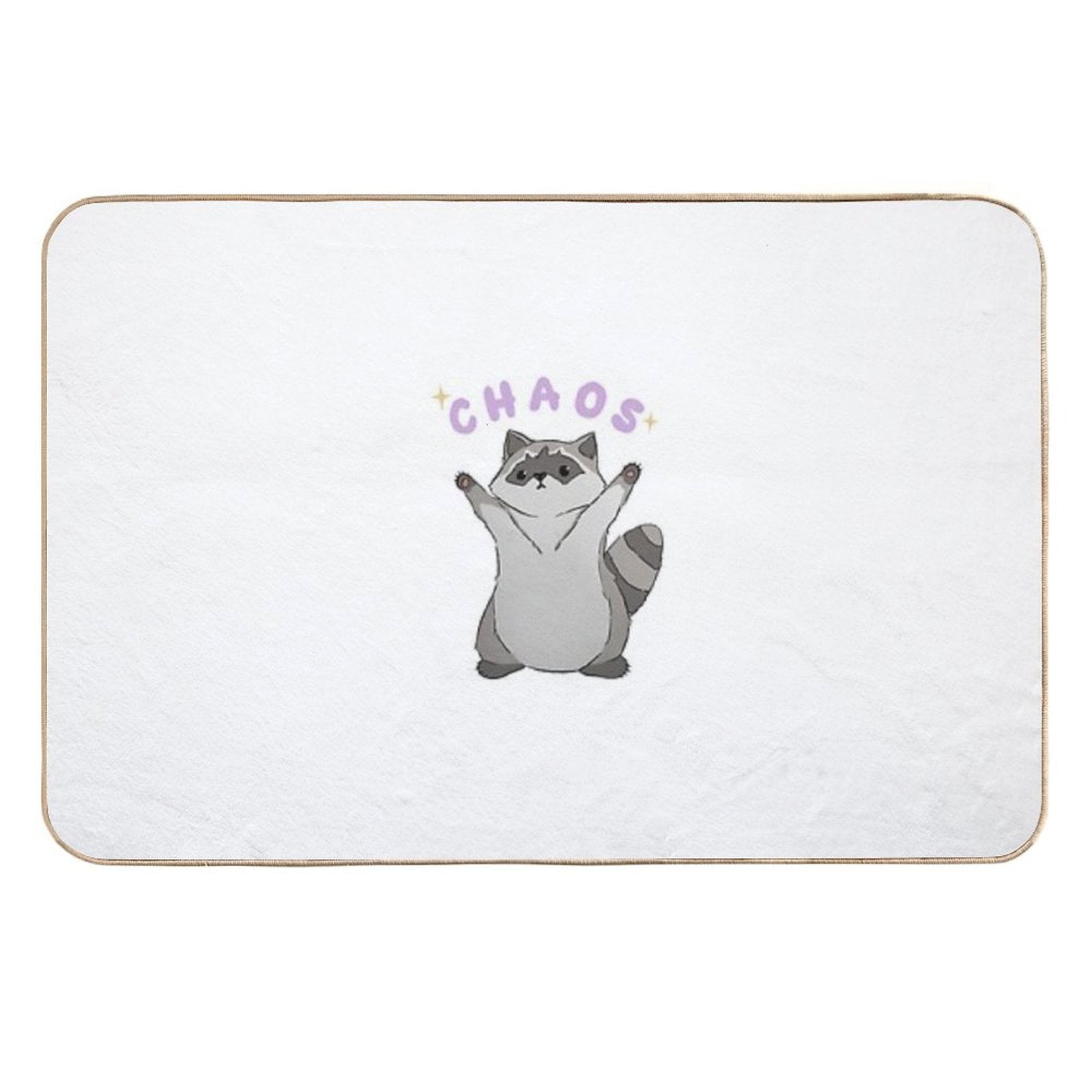 Raccoon Chaos  Easy To Clean Bath Mat
