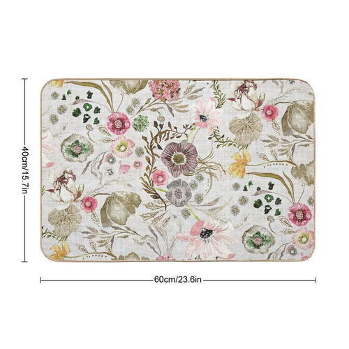 Atlantis Floral (golden)  Pet-Safe Bath Mat