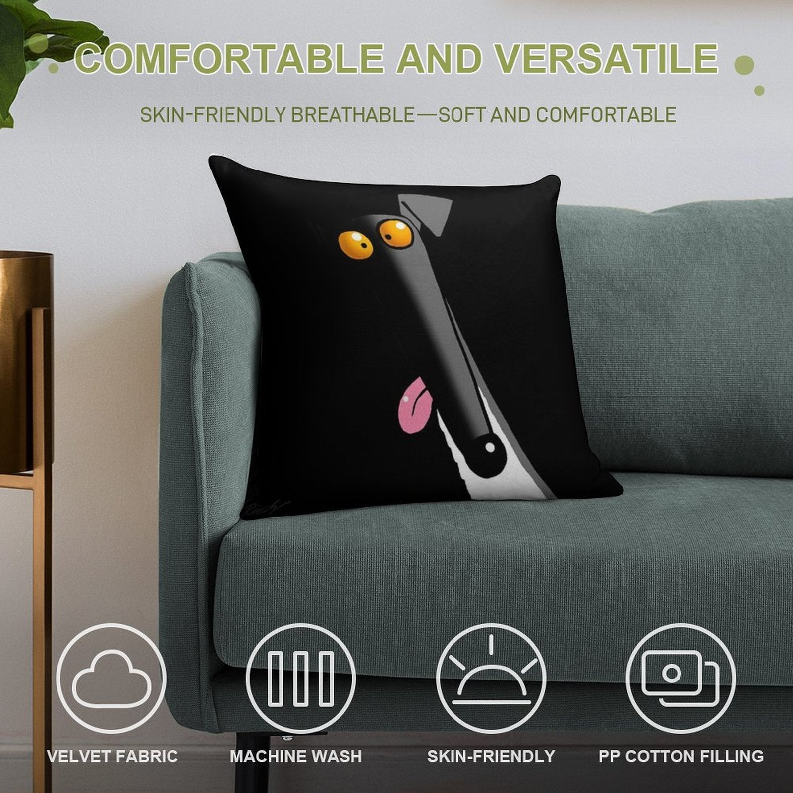 Derp in The Dark Soft Bedroom Essential Throw Pillow
