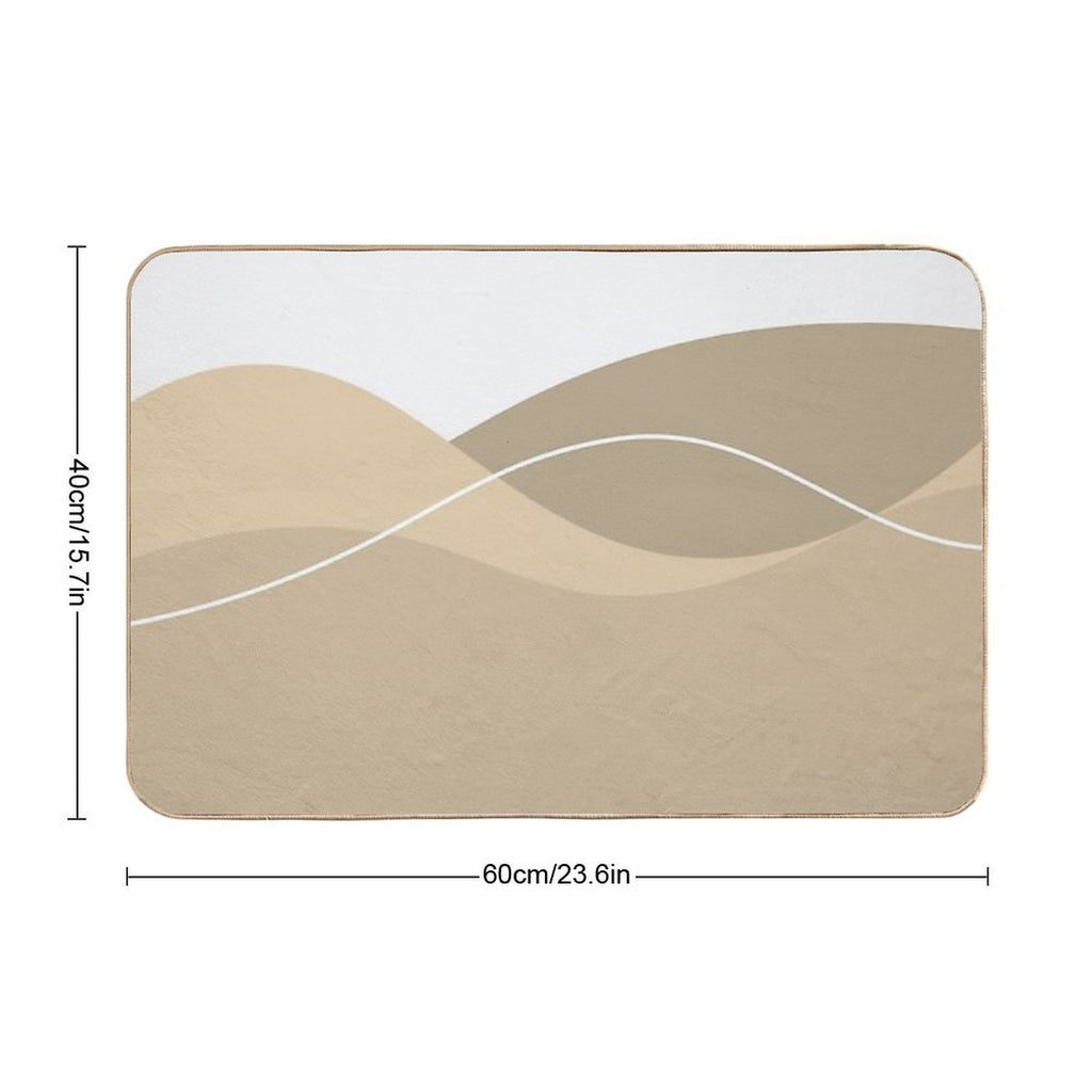Gorgeous Brown Aesthetic Big Overlap Items  Toxin-Free Bath Mat