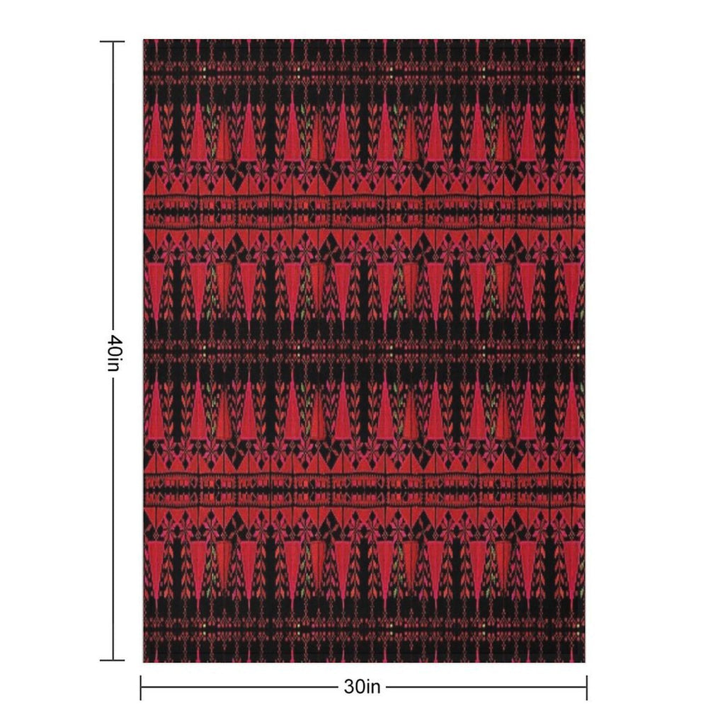 Palestinian Red Trees Durable Throw Blanket