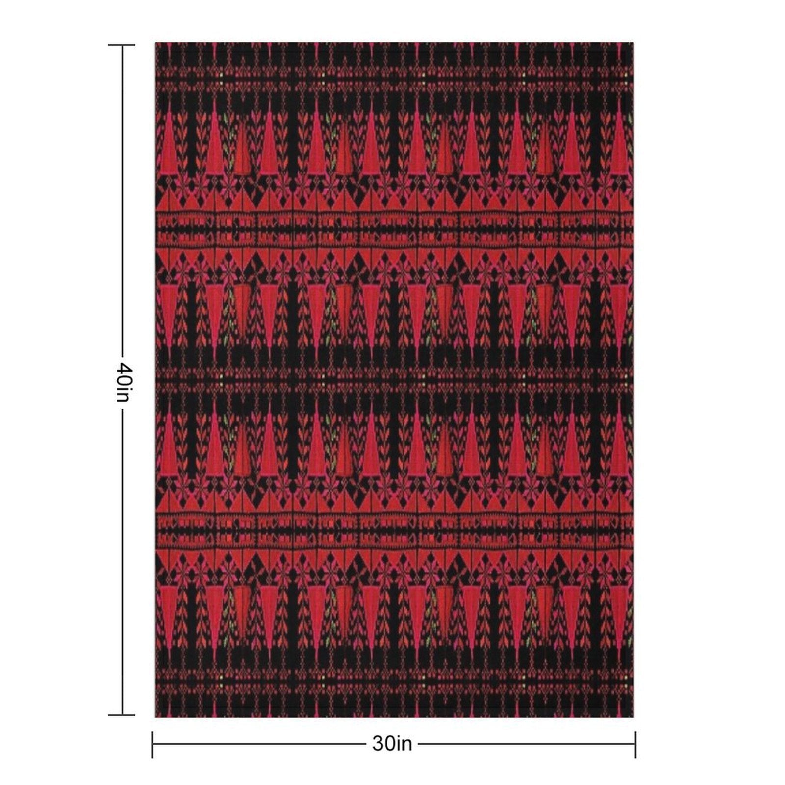 Palestinian Red Trees Durable Throw Blanket