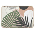 Minimal Jungle Leaves Finesse #2 #tropical #decor #art  Easy Maintenance Bath Mat