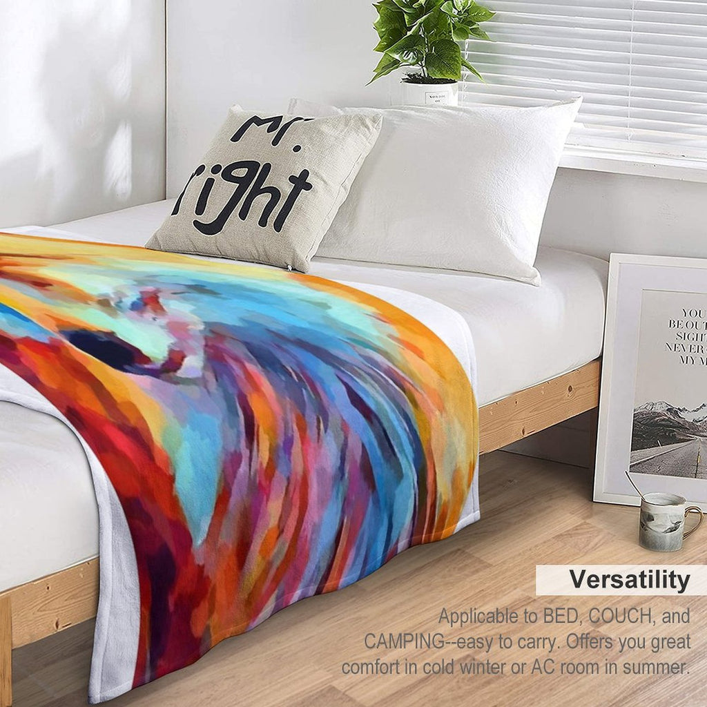 Fox Watercolor Durable Throw Blanket
