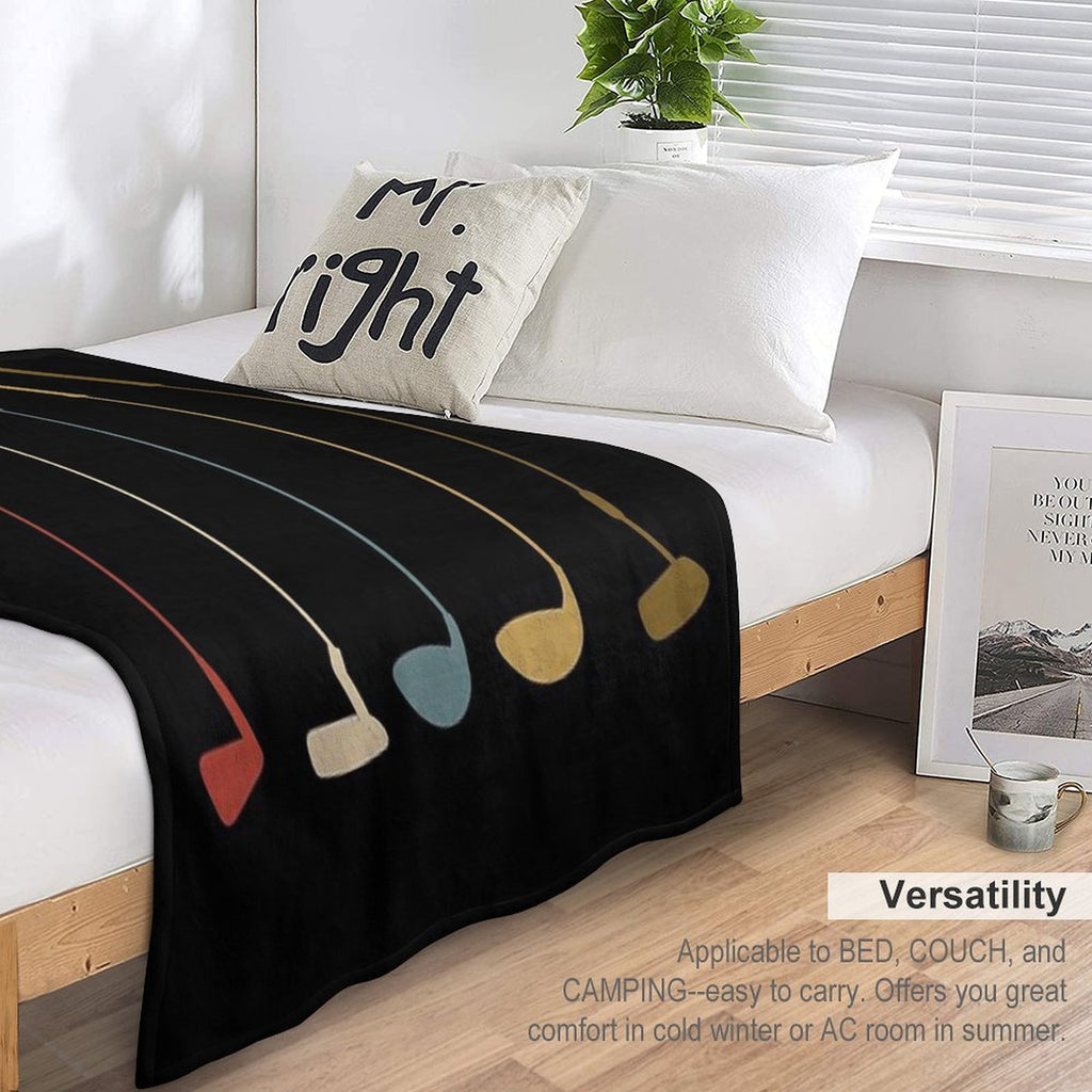 Golf Clubs Retro Vintage Gift-ready Throw Blanket