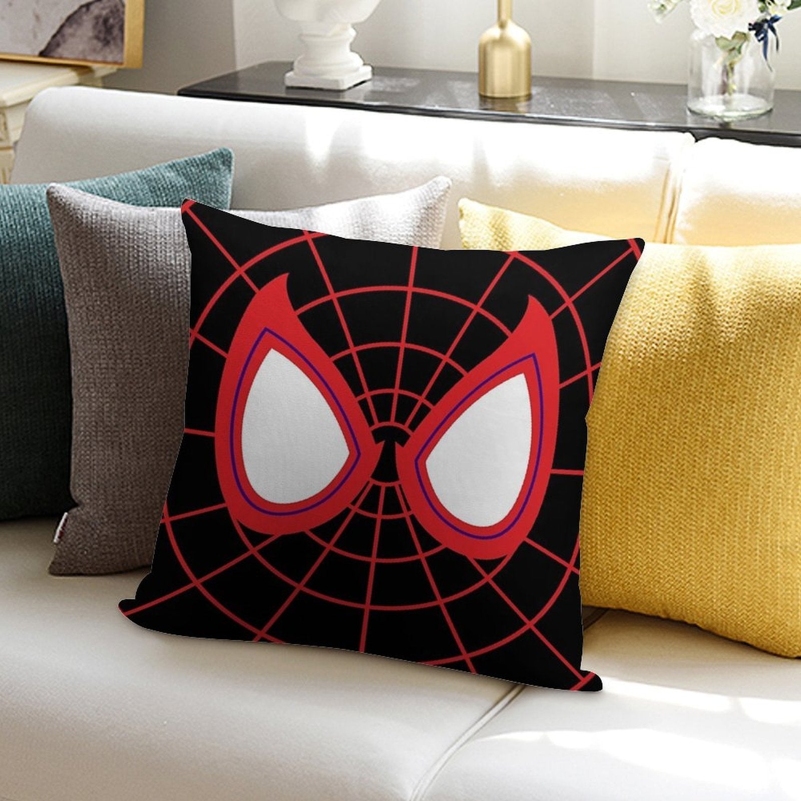 Miles Morales Eyes Soft Multiple Sizes Throw Pillow