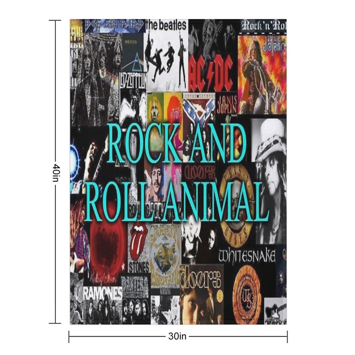 Rock And Roll Animal Shrink-resistant Throw Blanket