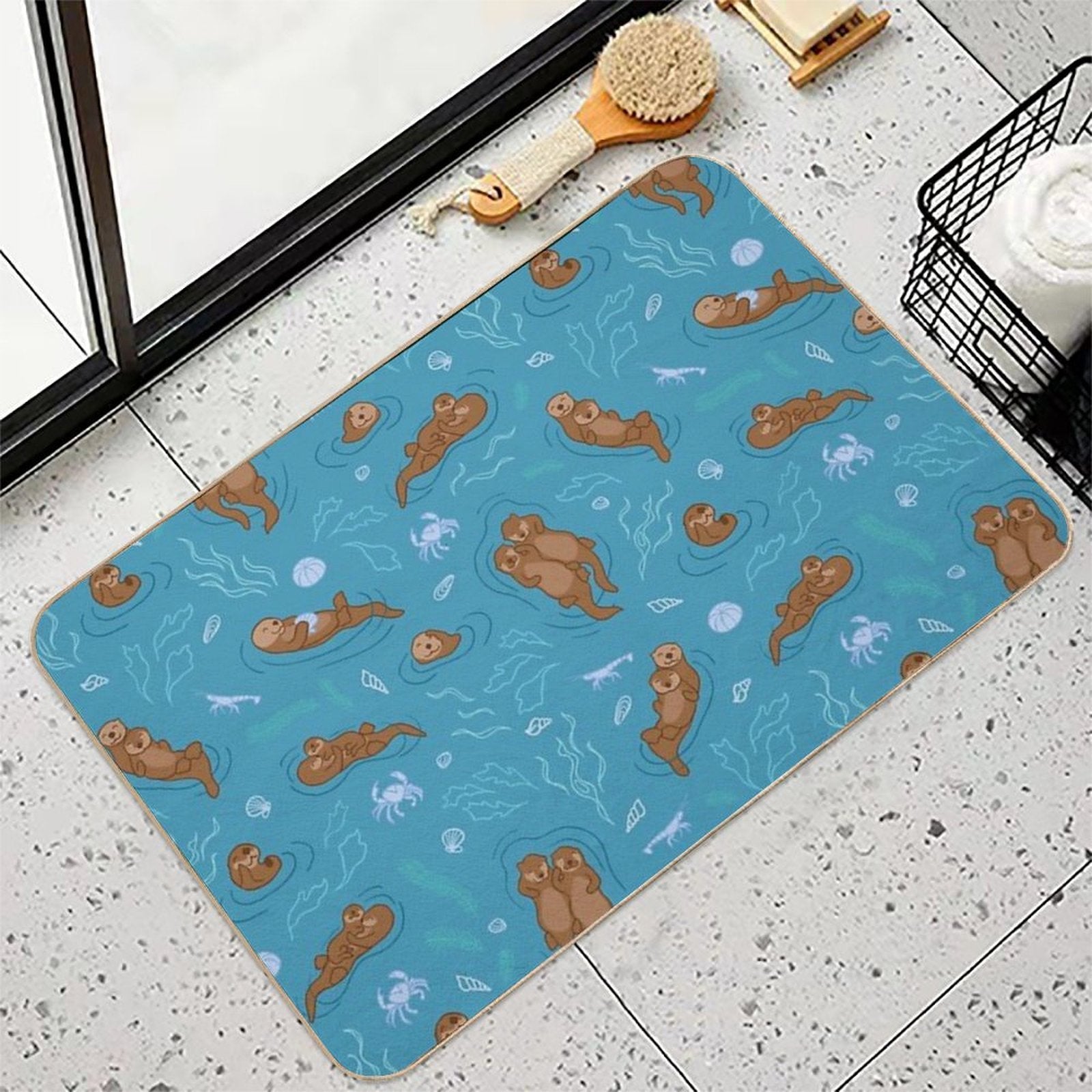 We Love Each Otter  Eco-Friendly Bath Mat