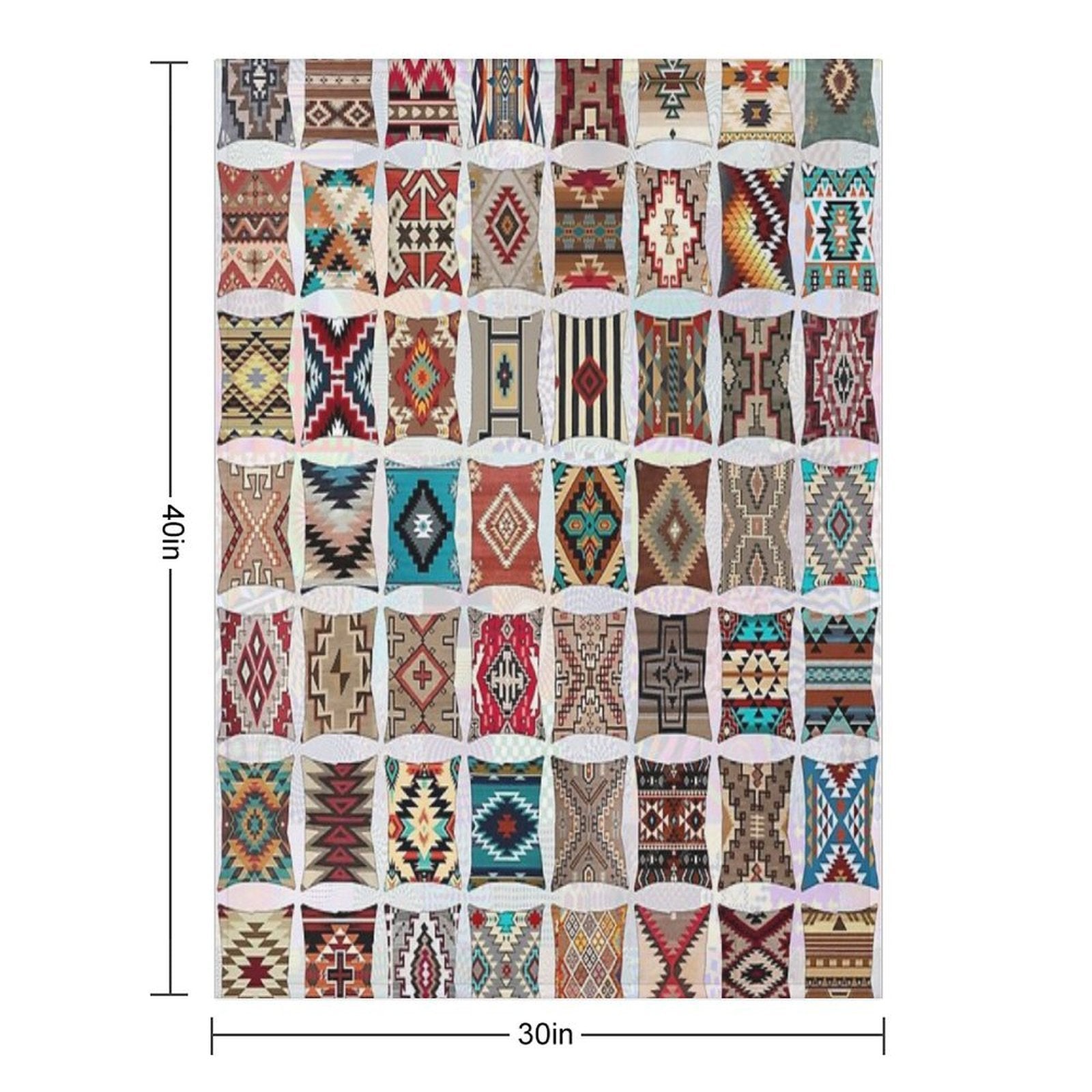Navajo Pillows Lightweight Throw Blanket