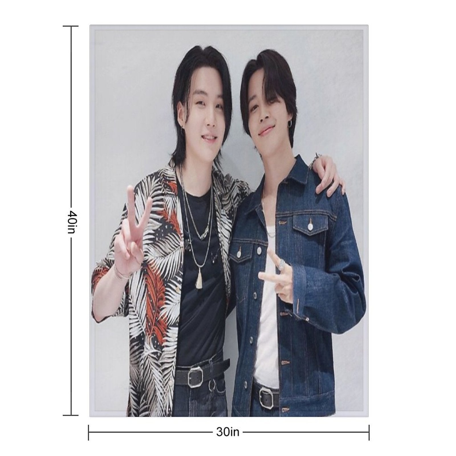 Yoonmin Park Jimin Min Yoongi BTS Quick-dry Throw Blanket
