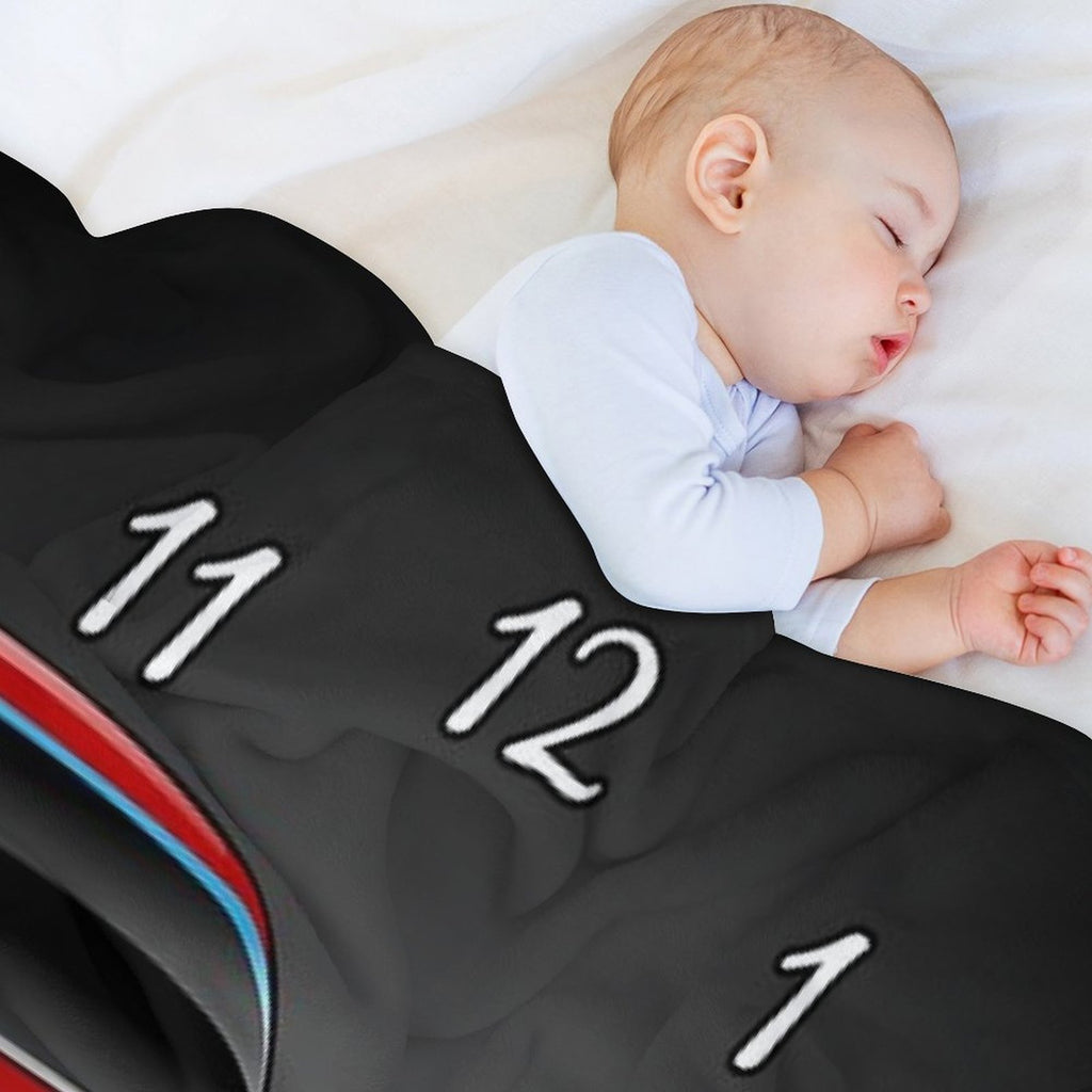Classic Hot Rod 57 Muscle Car, Low Profile, Big Tires And Rims, Candy Apple Red Cartoon Durable Throw Blanket