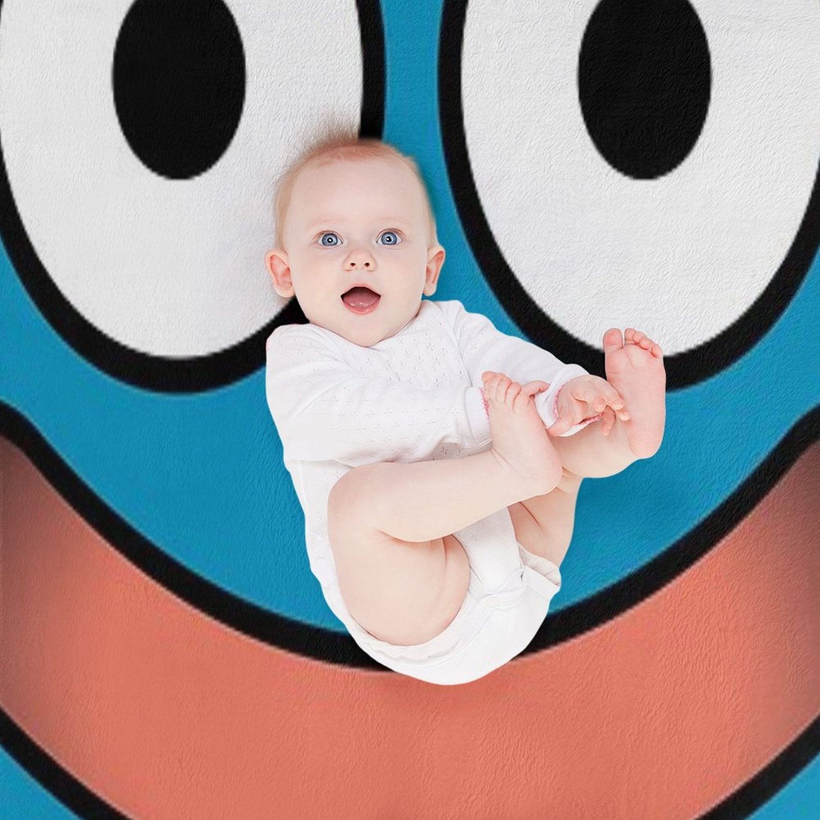 Dragon Quest Slime Face Machine-washable Throw Blanket
