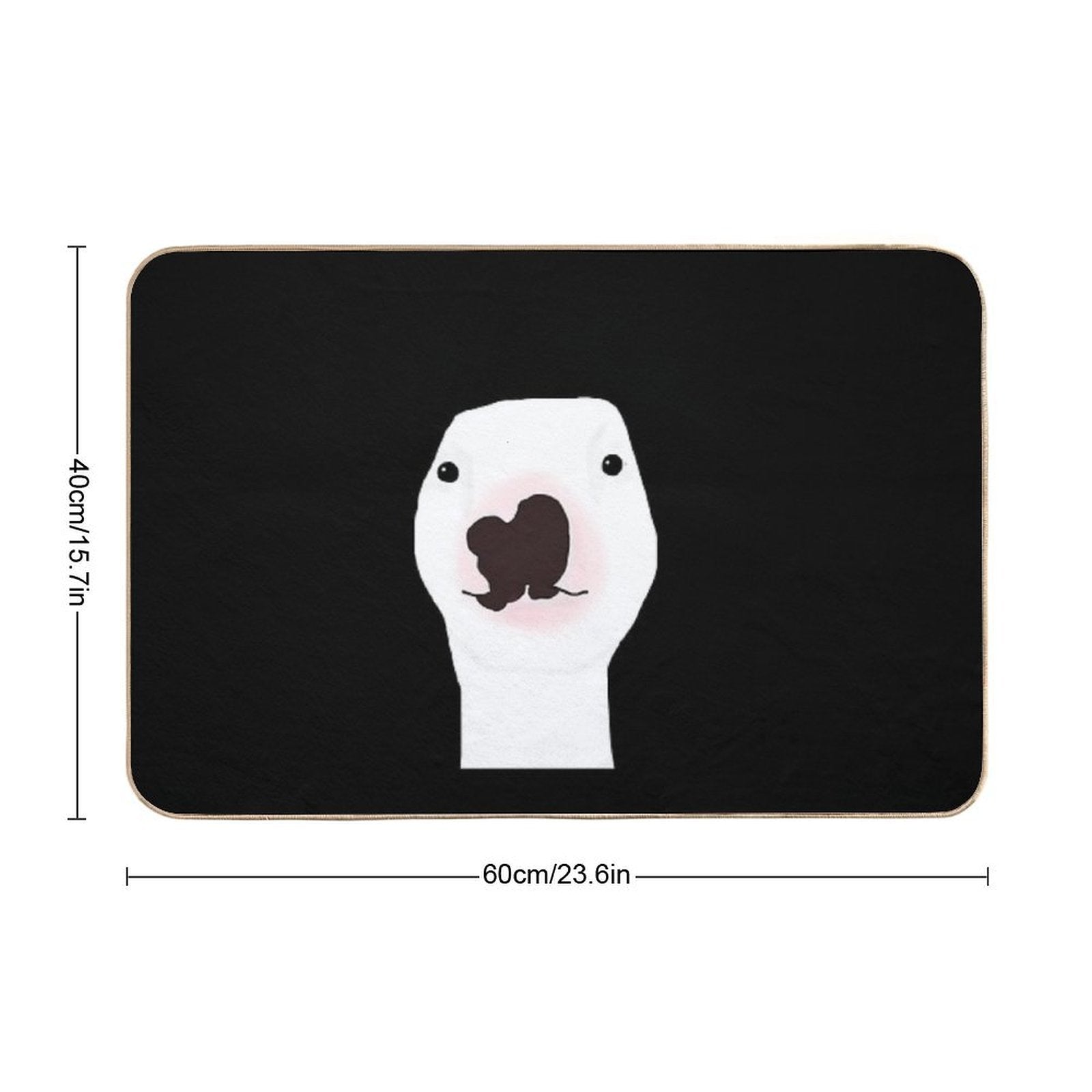 Walter The Bull Terrier  Repositionable Bath Mat
