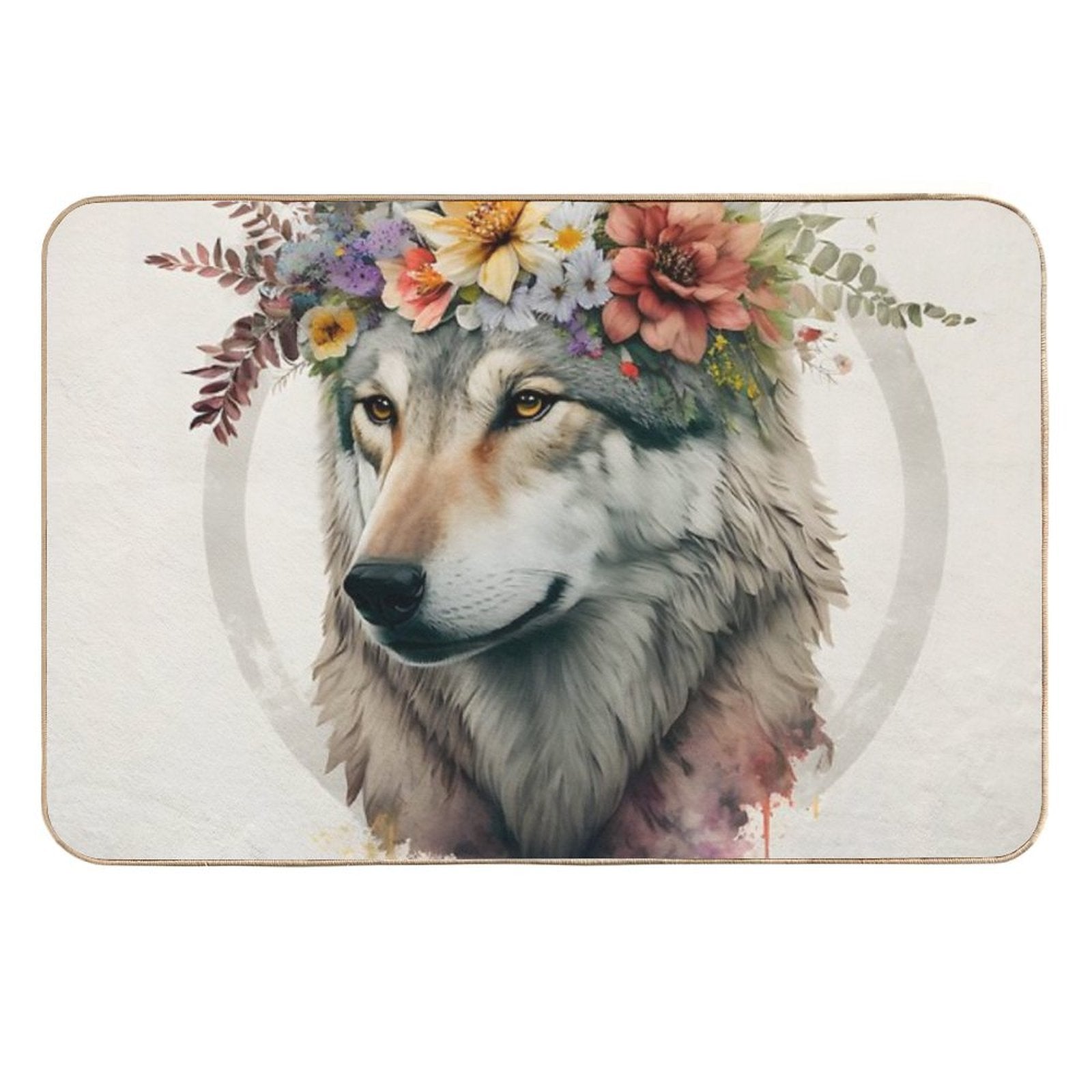 Shadowed Wolf's Stealth  Long-Lasting Bath Mat