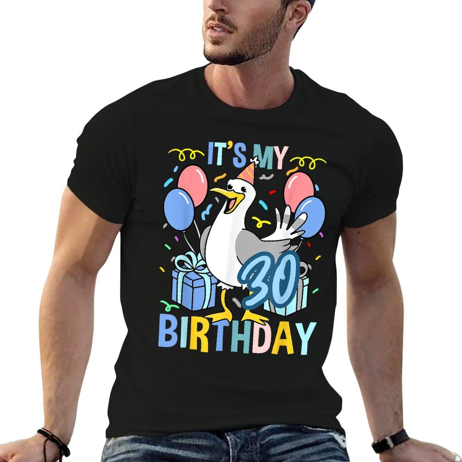 Its My 30th Birthday Seagull  Polyester Blend T-Shirt