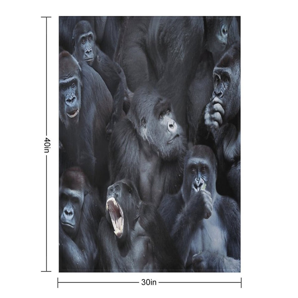 Gorillas Quick-dry Throw Blanket