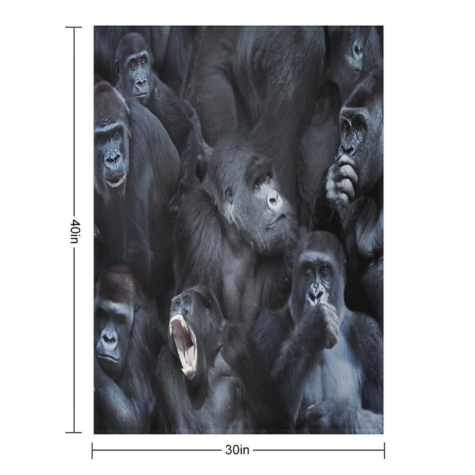 Gorillas Quick-dry Throw Blanket
