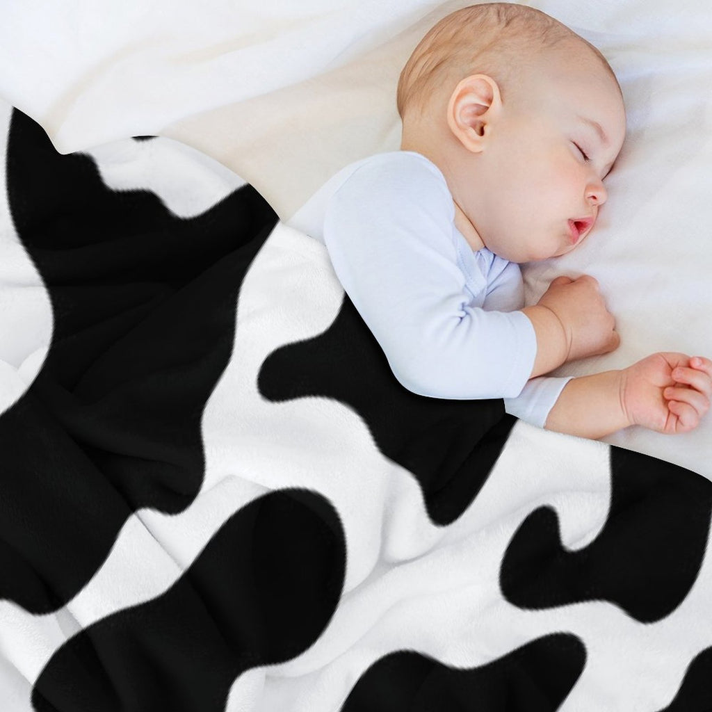 Cow Skin Pattern Velvety-soft Throw Blanket