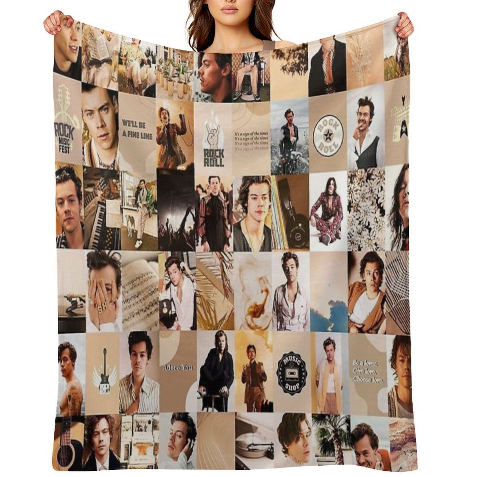 The Old Tour Collage Pict Lightweight Throw Blanket