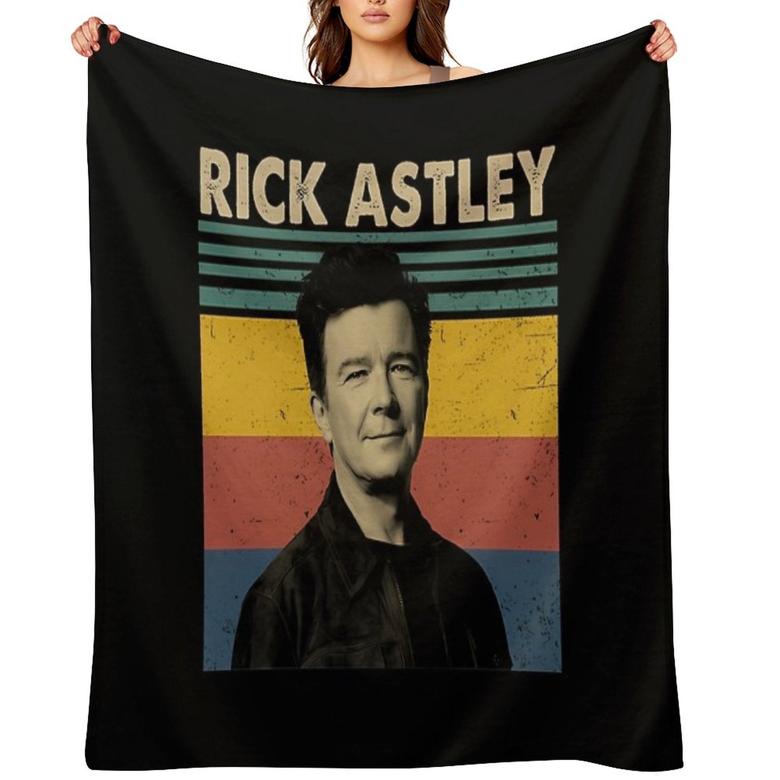 Rick Astley Music Retro Vintage Plush Throw Blanket
